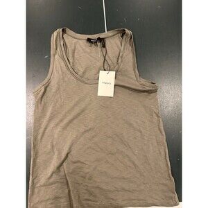 Theory green tank top size medium all pimo cotton